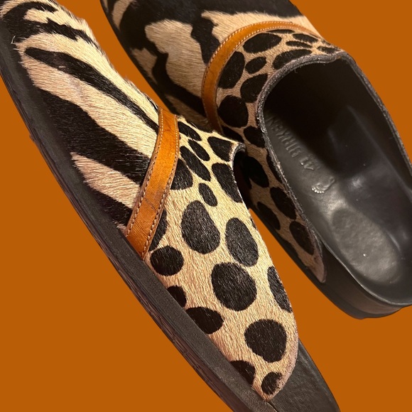 RARE Heidi Klum Birkenstock Animal Print Pony Hair EU 41/US10-10.5 - Picture 3 of 8